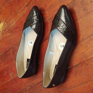 Jones New York Signature Maureen Patent Dark Wine/Burgundy Flats Sz 6.5